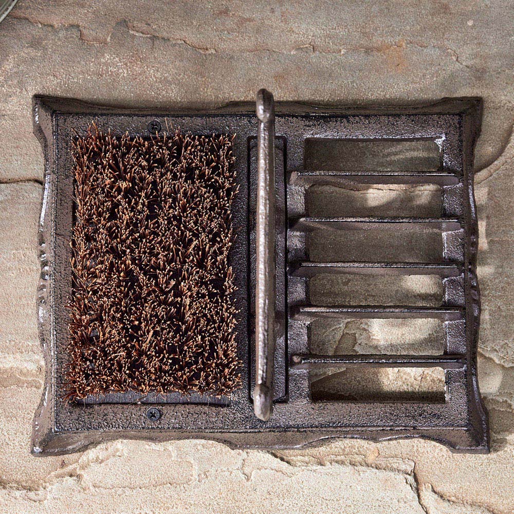 Dibor Brown Cast Iron Scrolled Boot Brush Scraper Image 4