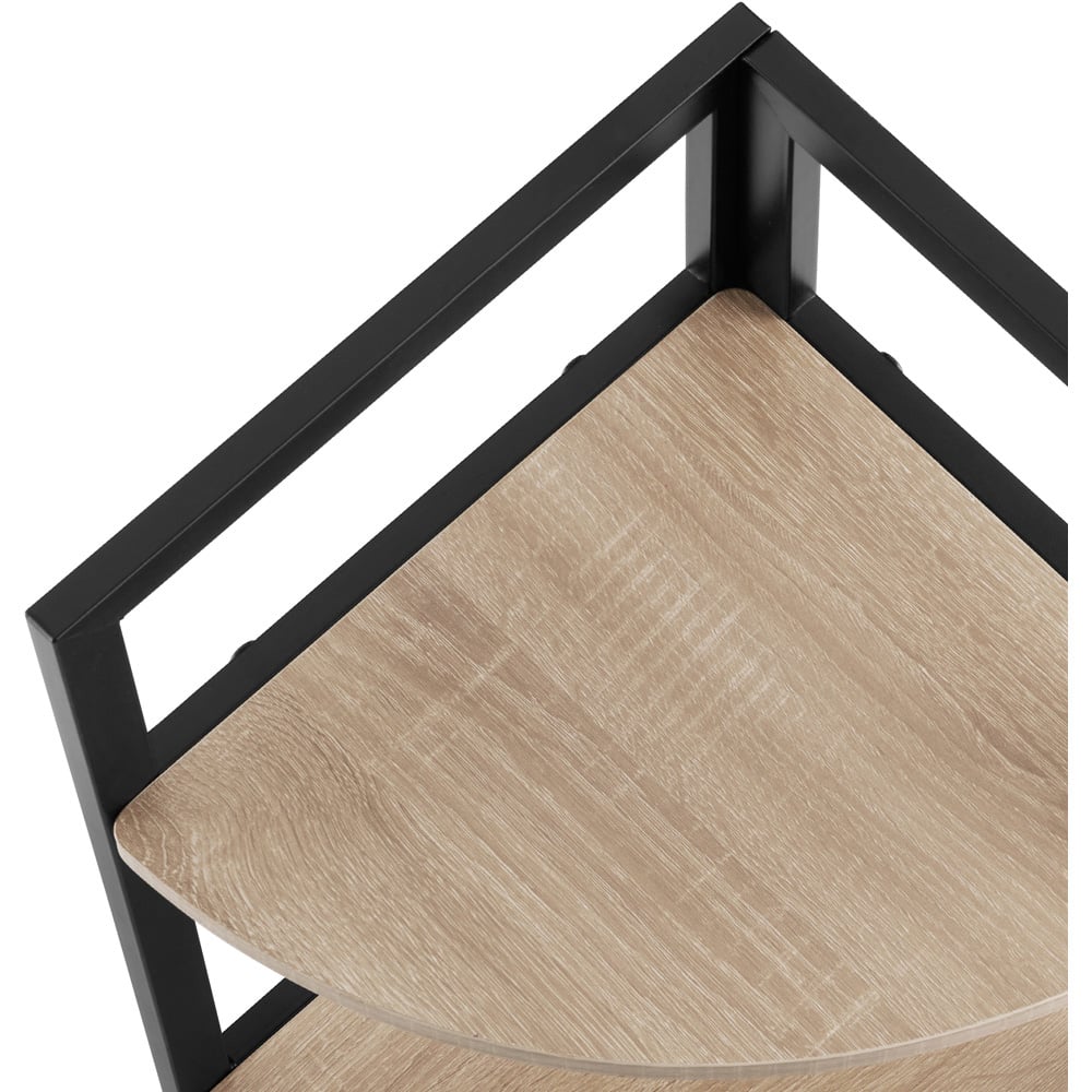 tectake Castlebar 5 Shelf Oak Sonoma Corner Shelving Unit Image 7