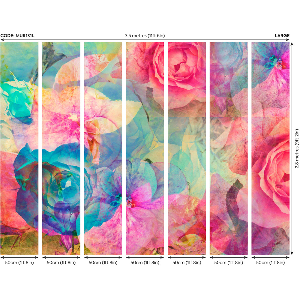 Origin Murals Memories Pink Wall Mural Image 3