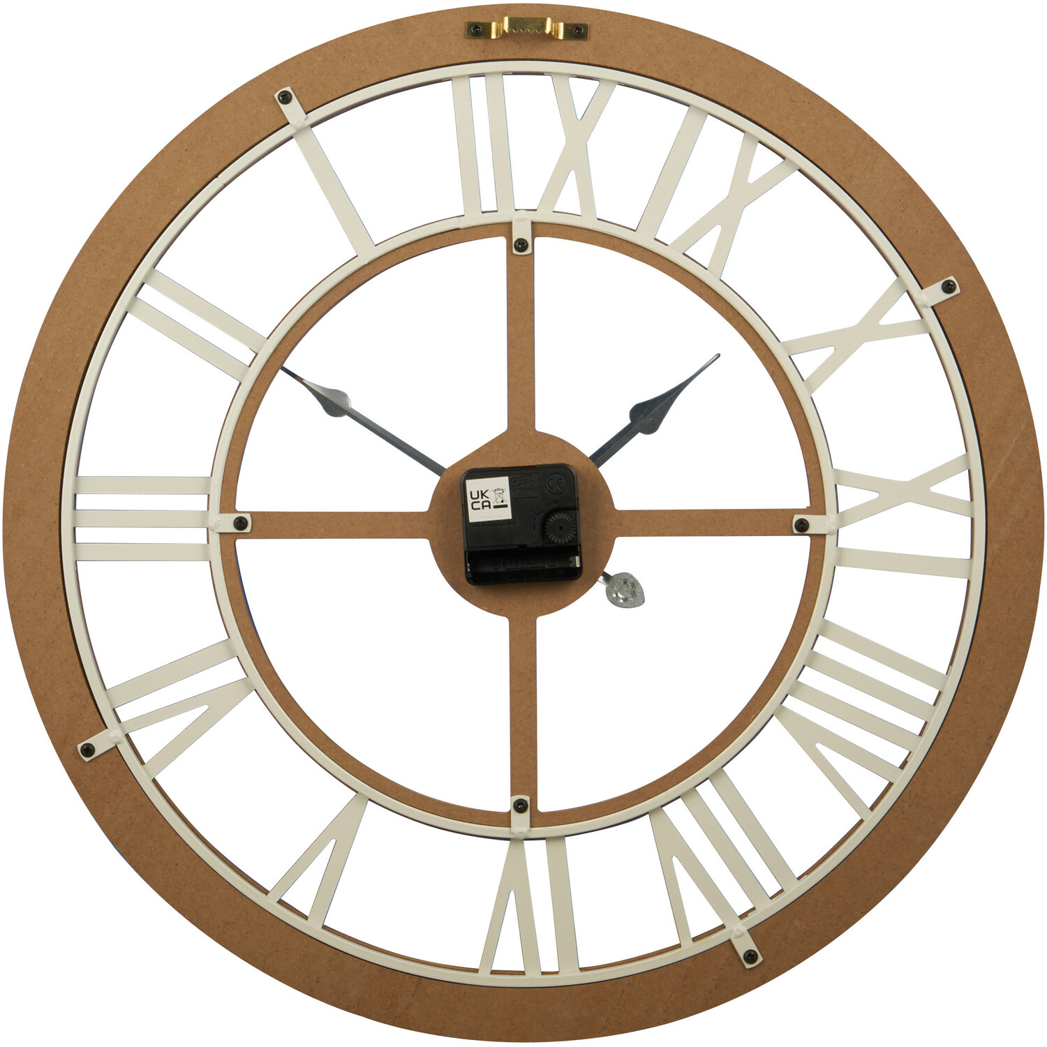 Washed Wood Numeral Clock - Natural Image 4