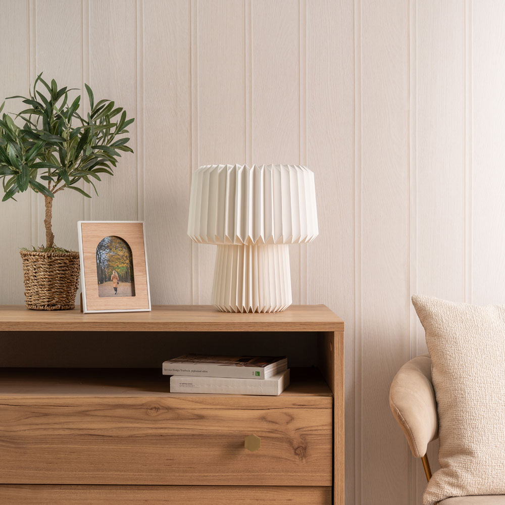 ValueLights Origami White Paper LED Table Lamp Image 4