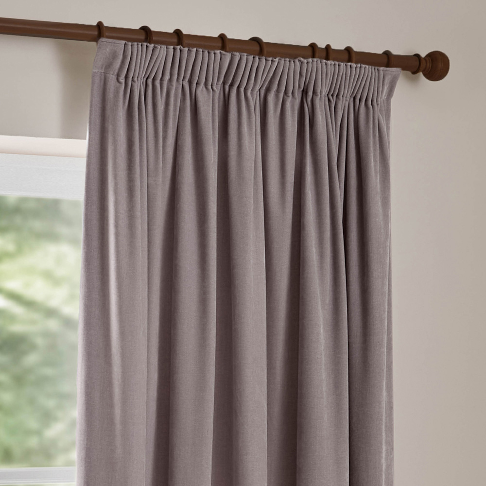 Yard Mauve Chenille Fully Lined Pencil Pleat Curtains 117 x 137cm Image 3