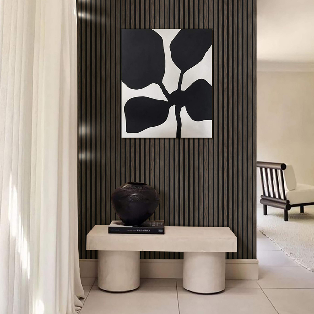 Portland 240 x 60cm Acupanel Smoked Oak Acoustic Slat Wall Panel Image 6