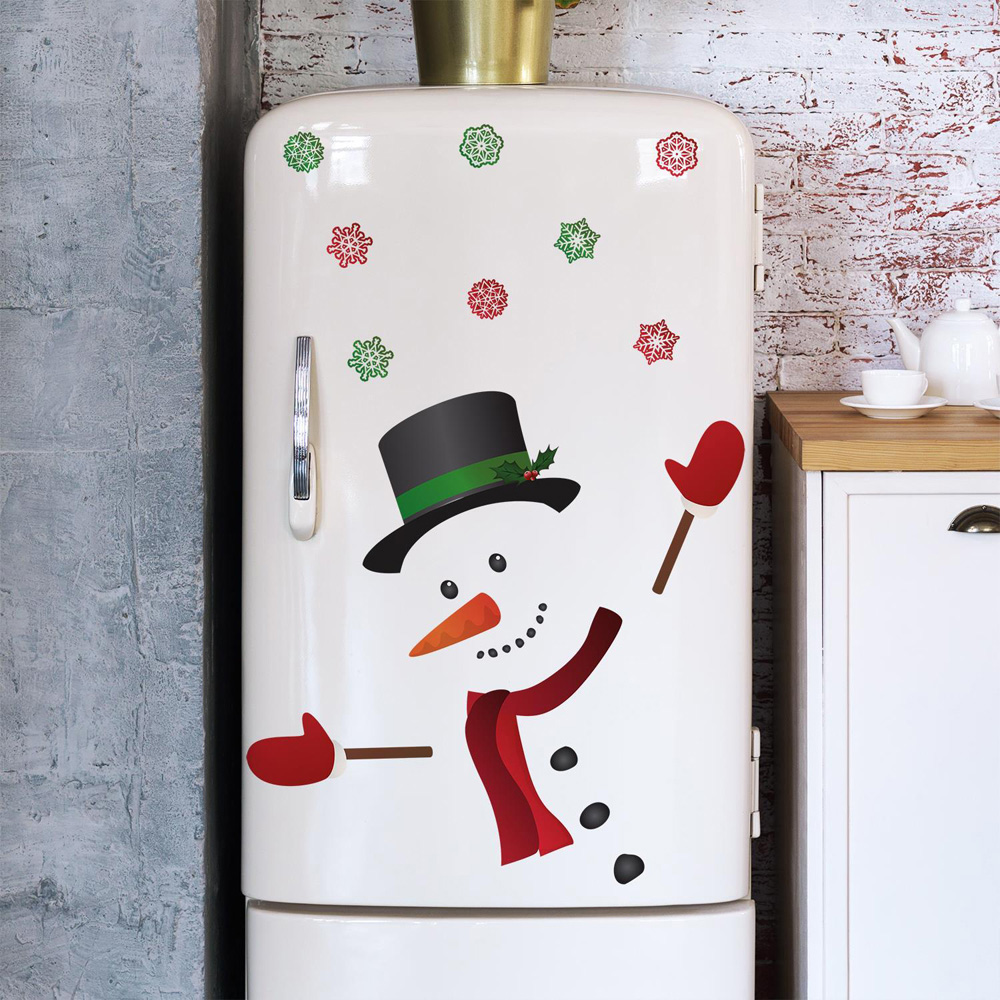 Walplus Happy Snowman Decoration Self Adhesive Christmas Wall Stickers 21 Piece Image 2