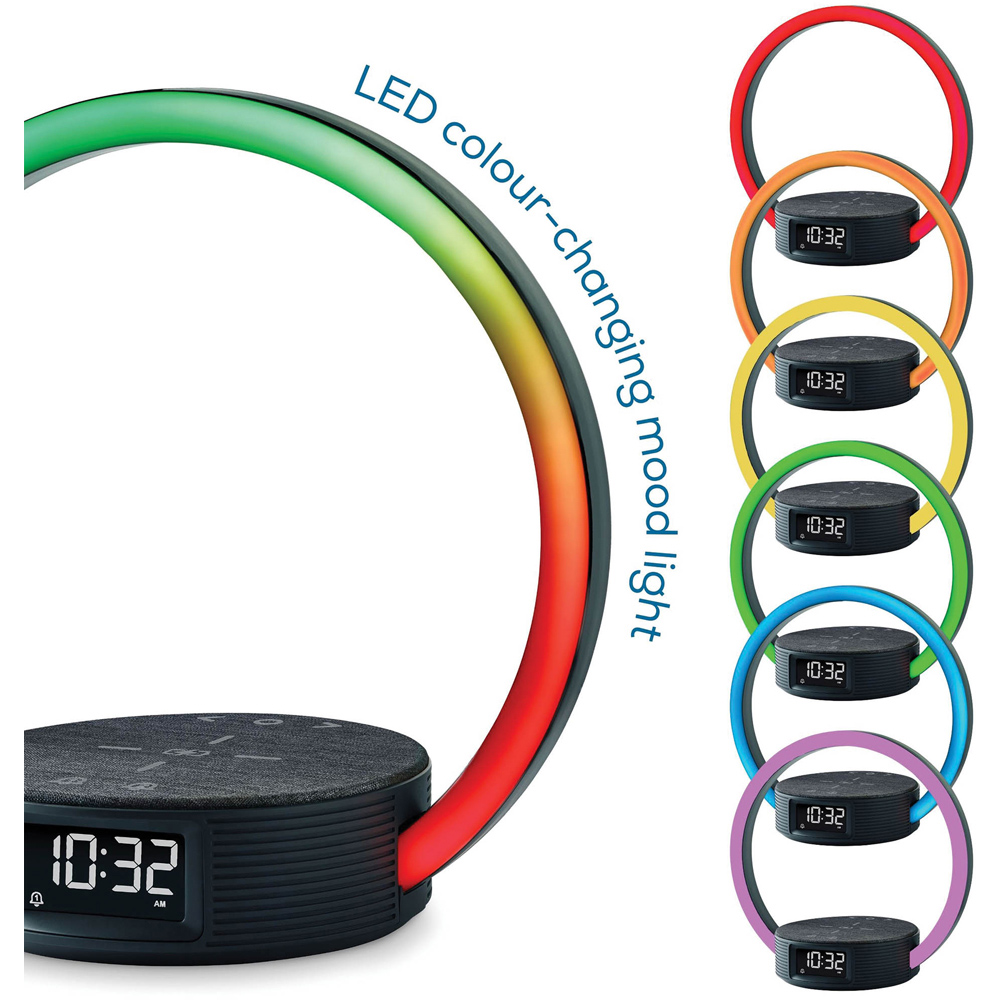 Beurer Colour Changing LED Wake Up Light with Wireless Qi Inductive Charger Image 2