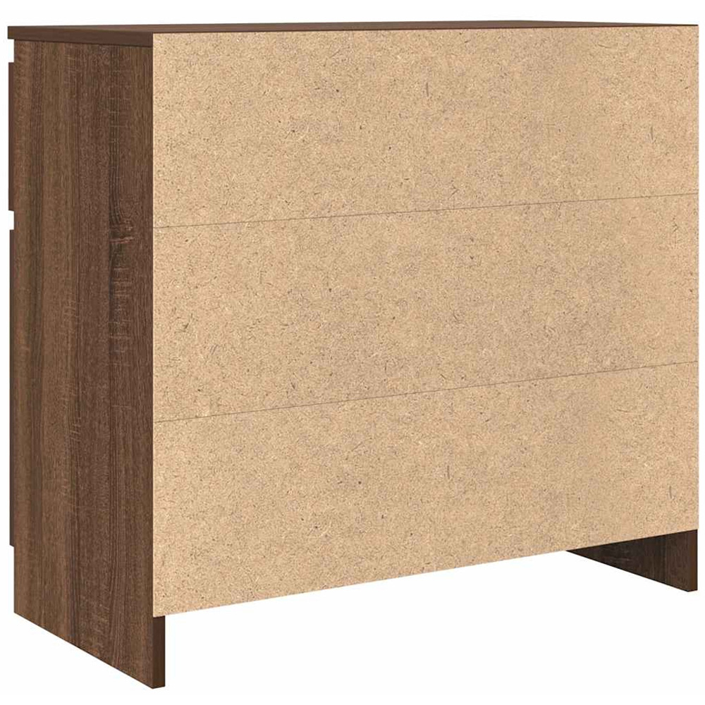 vidaXL 2 Door Single Drawer Brown Oak Sideboard Image 8
