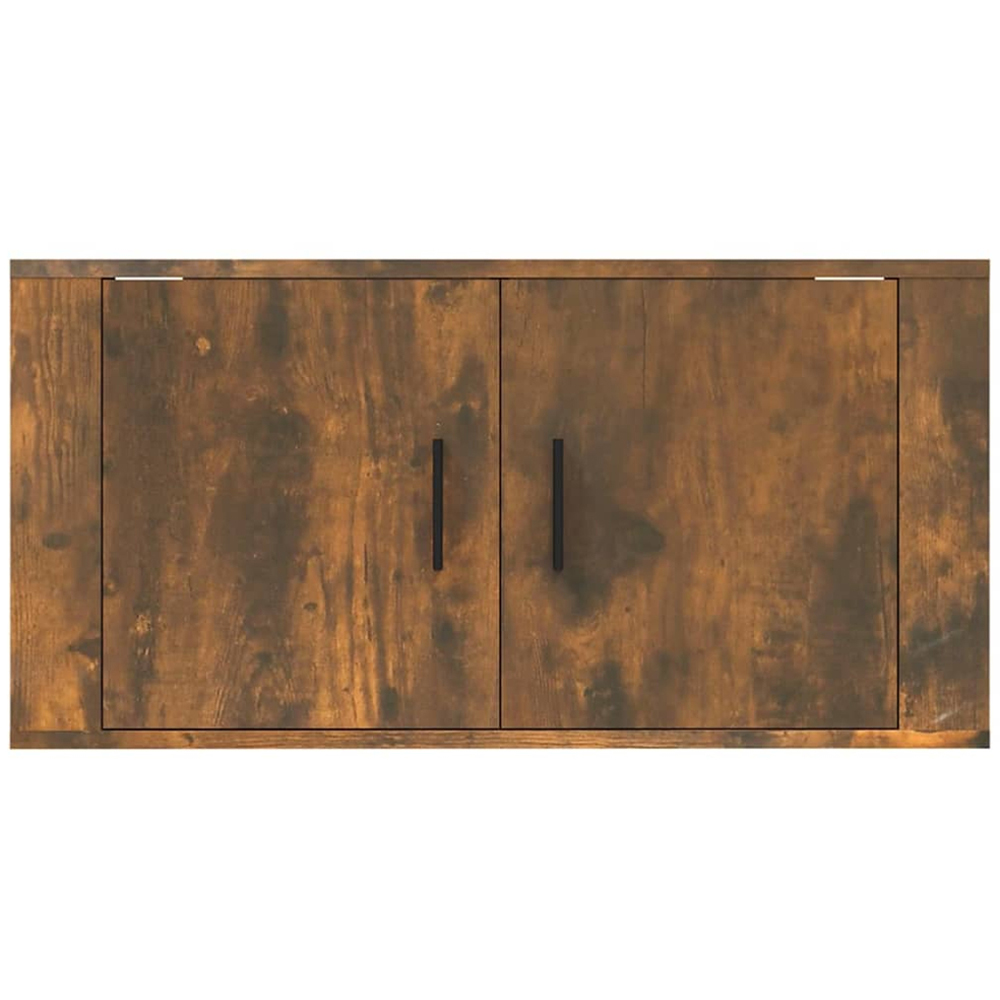 vidaXL 2 Door Smoked Oak Wall Mounted TV Cabinet Image 6