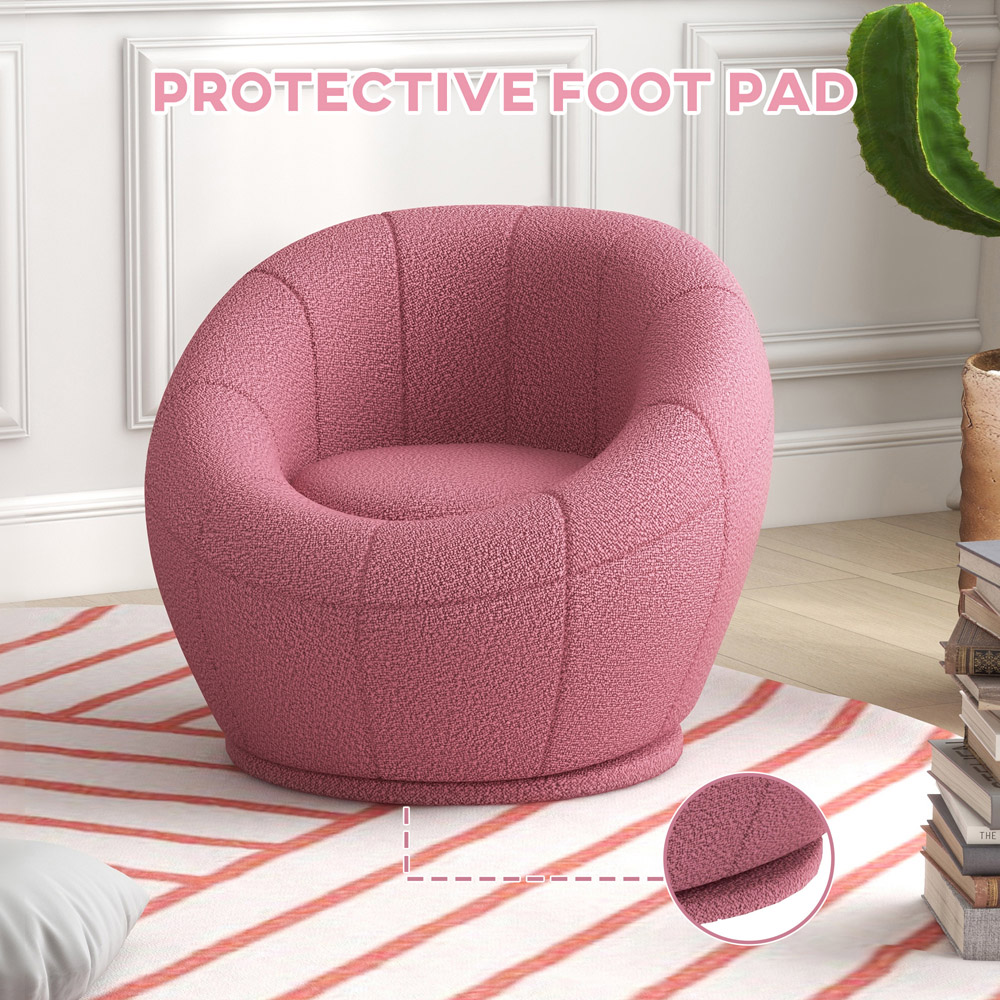 Portland Pink Swivel Accent Chair Image 6