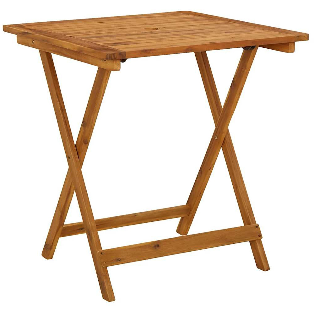 Walplus Natural Solid Acacia Wood Garden Table Image 2