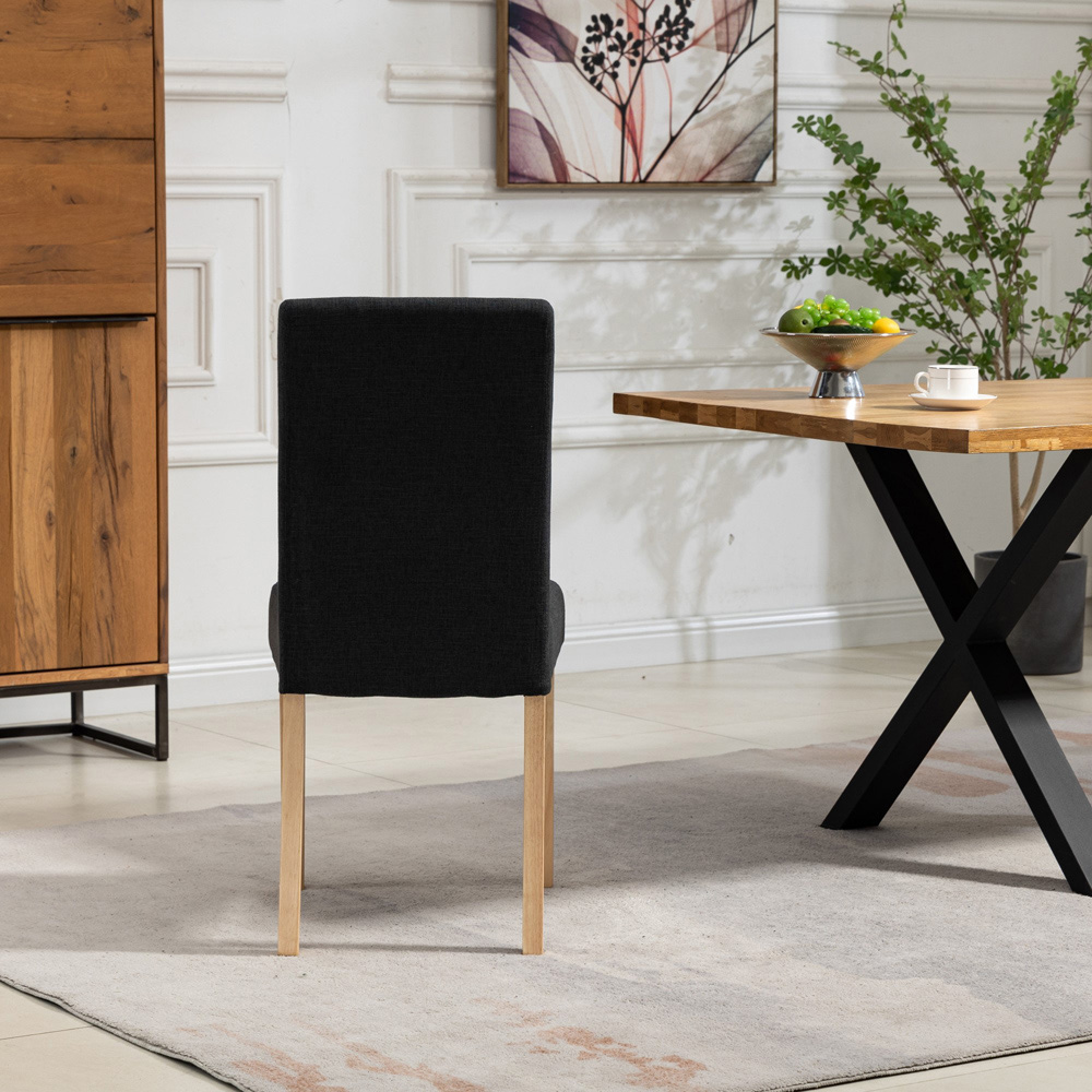 Artemis Home Maiolo Set of 2 Black Fabric Dining Chair Image 6