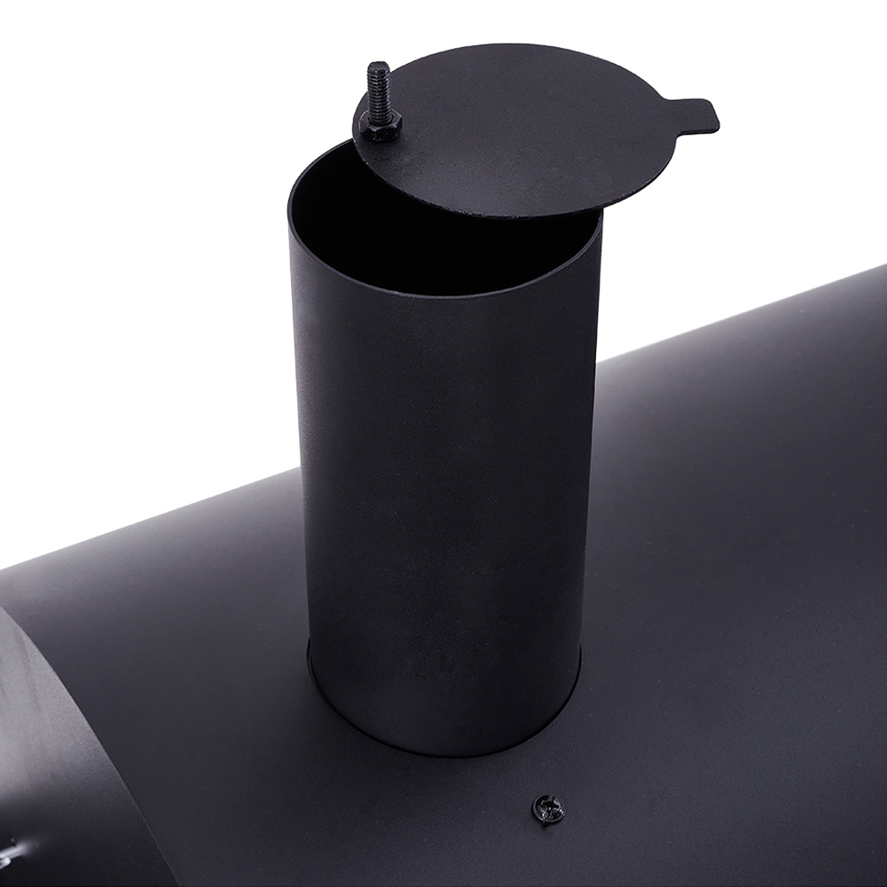 Living and Home Outdoor Carbon Steel Charcoal BBQ Grill with Smoke Stack Image 3