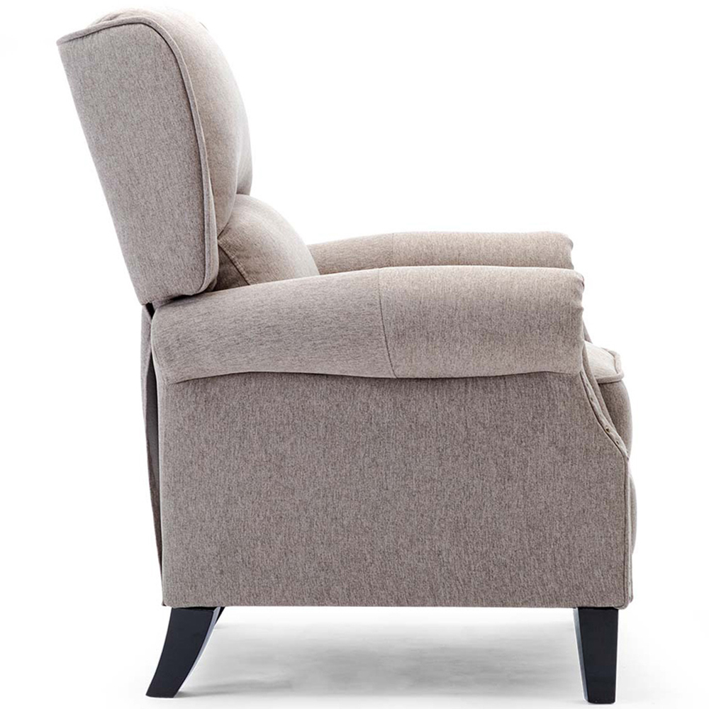 Furniture Online Charlotte Pumice Modern Pushback Recliner Chair Image 4