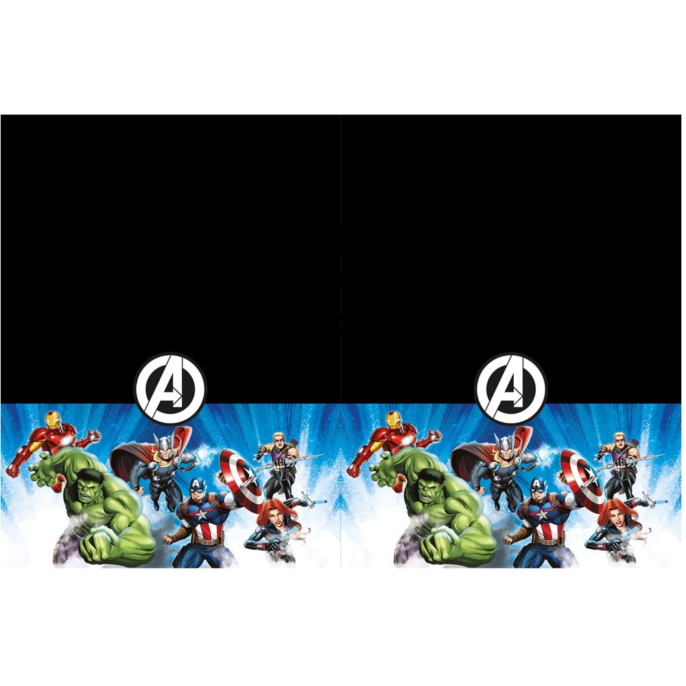 Avengers Plastic Table Cover - White Image
