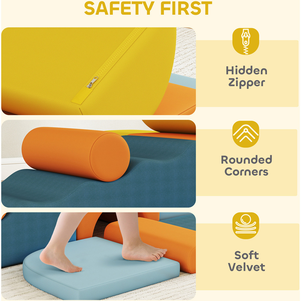 Tommy Toys Kids 9 Piece Soft Play Set with Detachable Cover Image 6