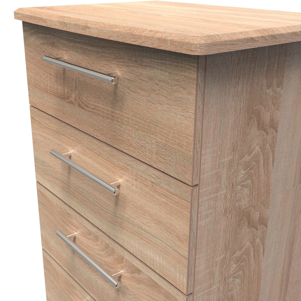 Crowndale Sherwood 4 Drawer Bardolino Oak Midi Chest of Drawers Image 5