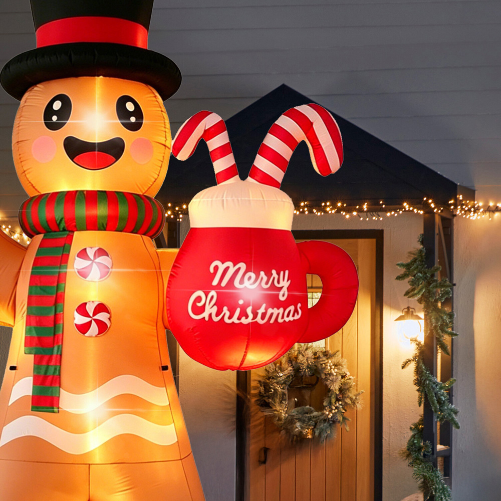 14ft Gingerbread Festive Inflatable Image 3