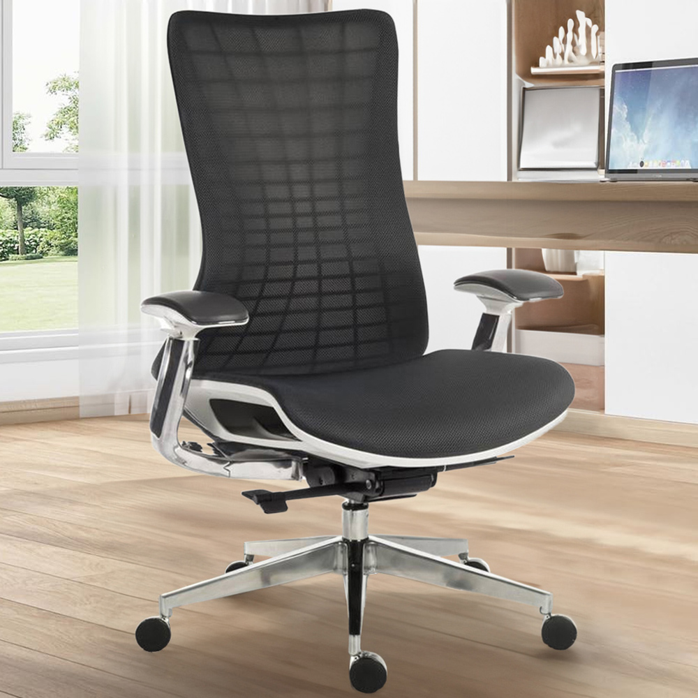 Teknik Quantum White Mesh Swivel Office Chair Image 1