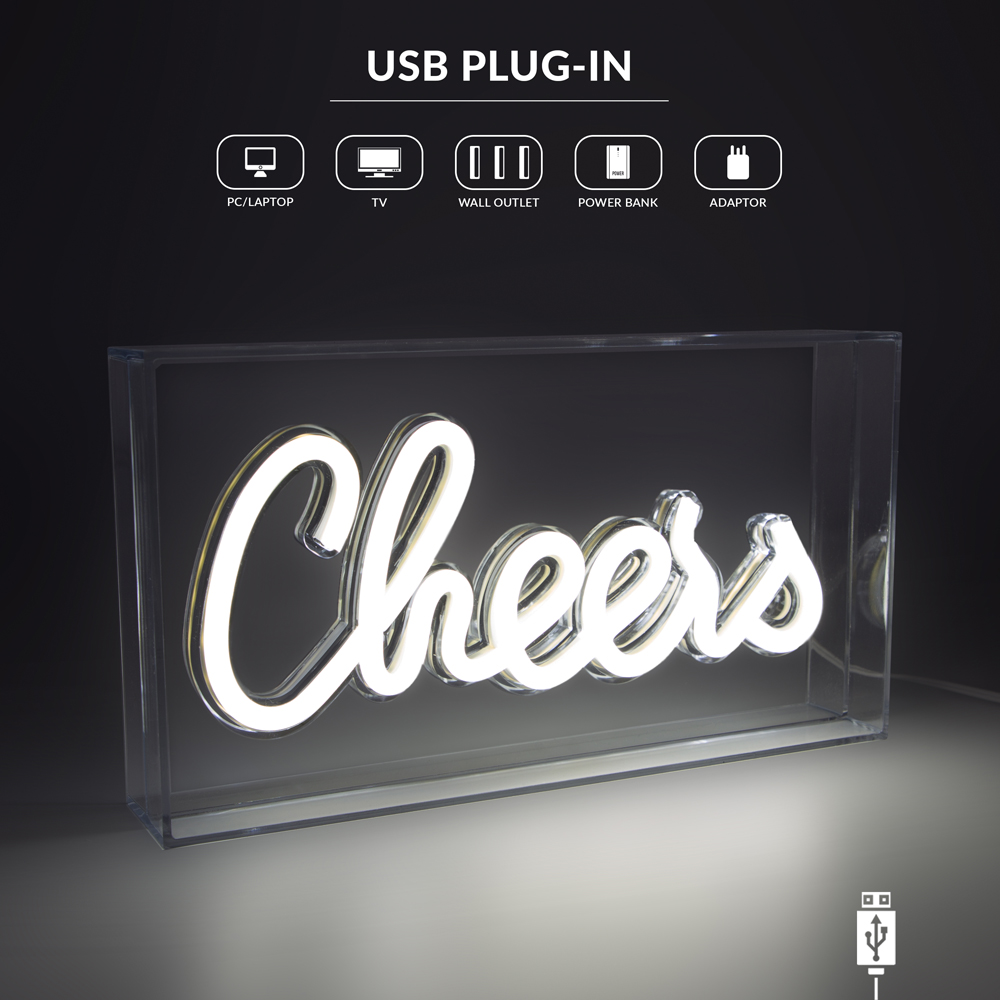 Global Gizmos Cheers Acrylic Box Neon Light Image 5