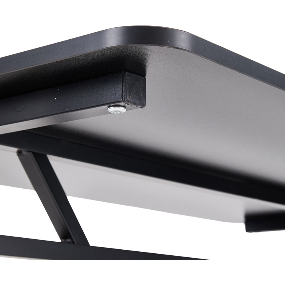 Living and Home Carbon Steel Frame Manual Height Adjustable Laptop Desk Black Image 6