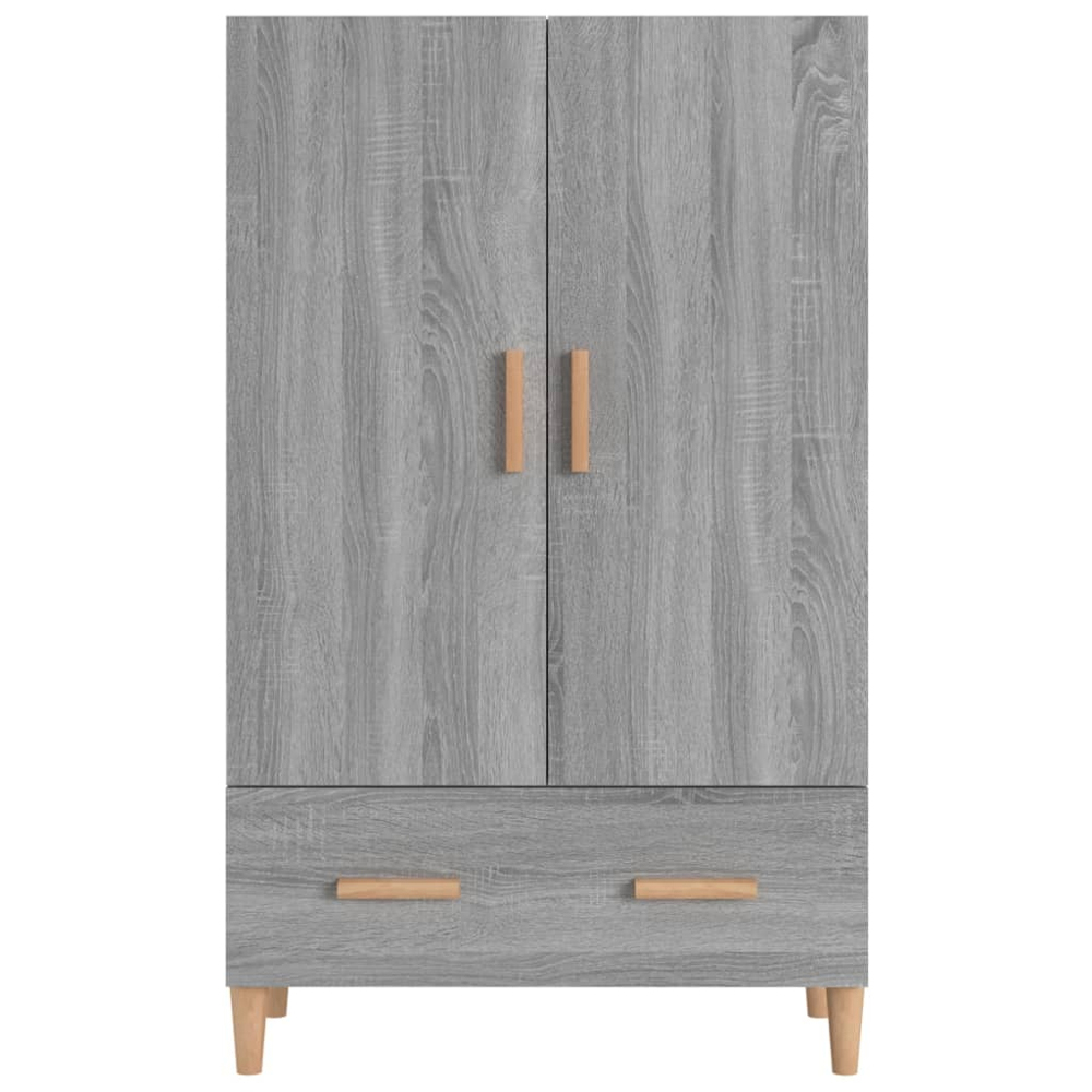 vidaXL 2 Door Single Drawer Grey Sonoma Highboard Image 3