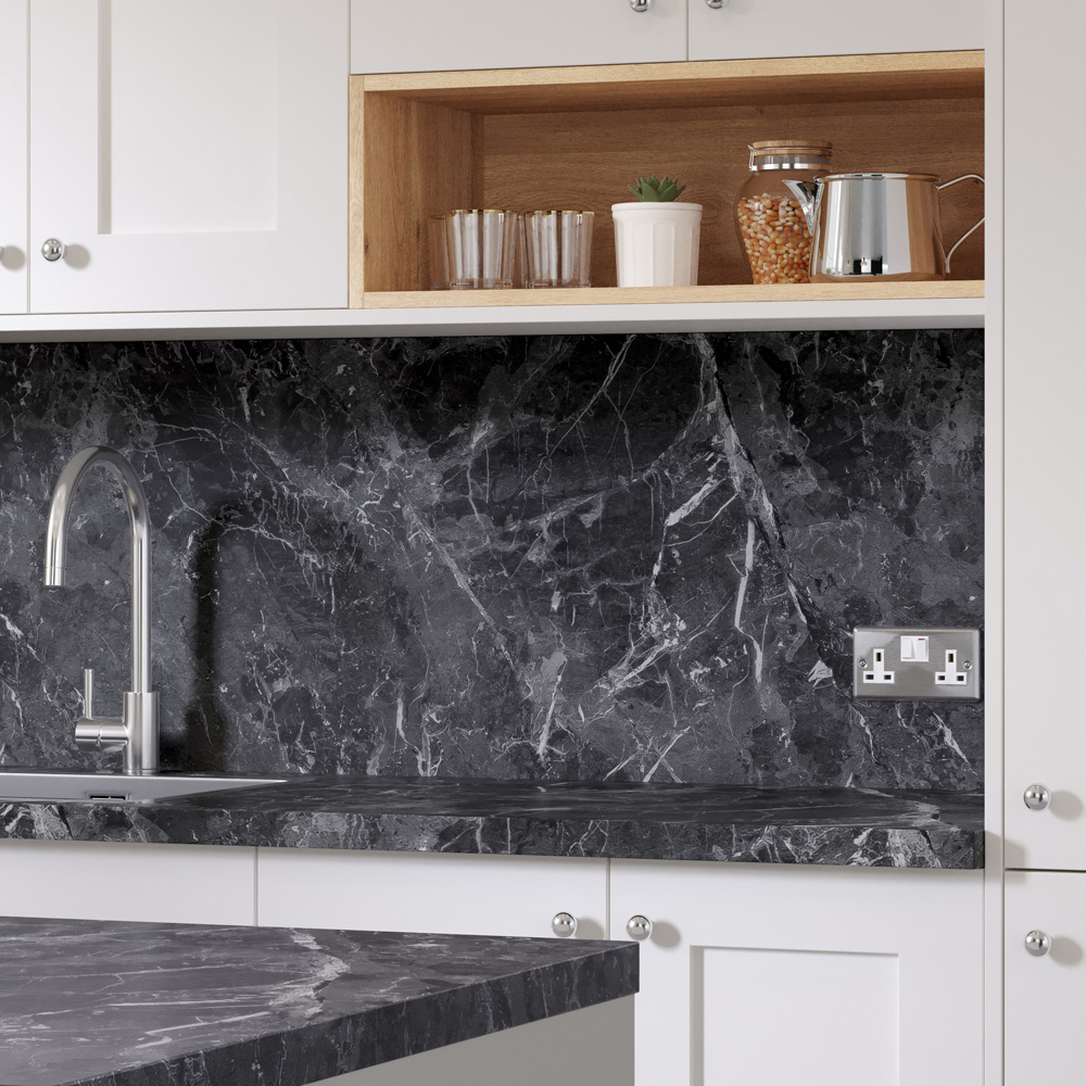Options Plus Marqunia Marble Post-Formed Laminate Kitchen Upstand 3000 x 100 x 20mm Image 5
