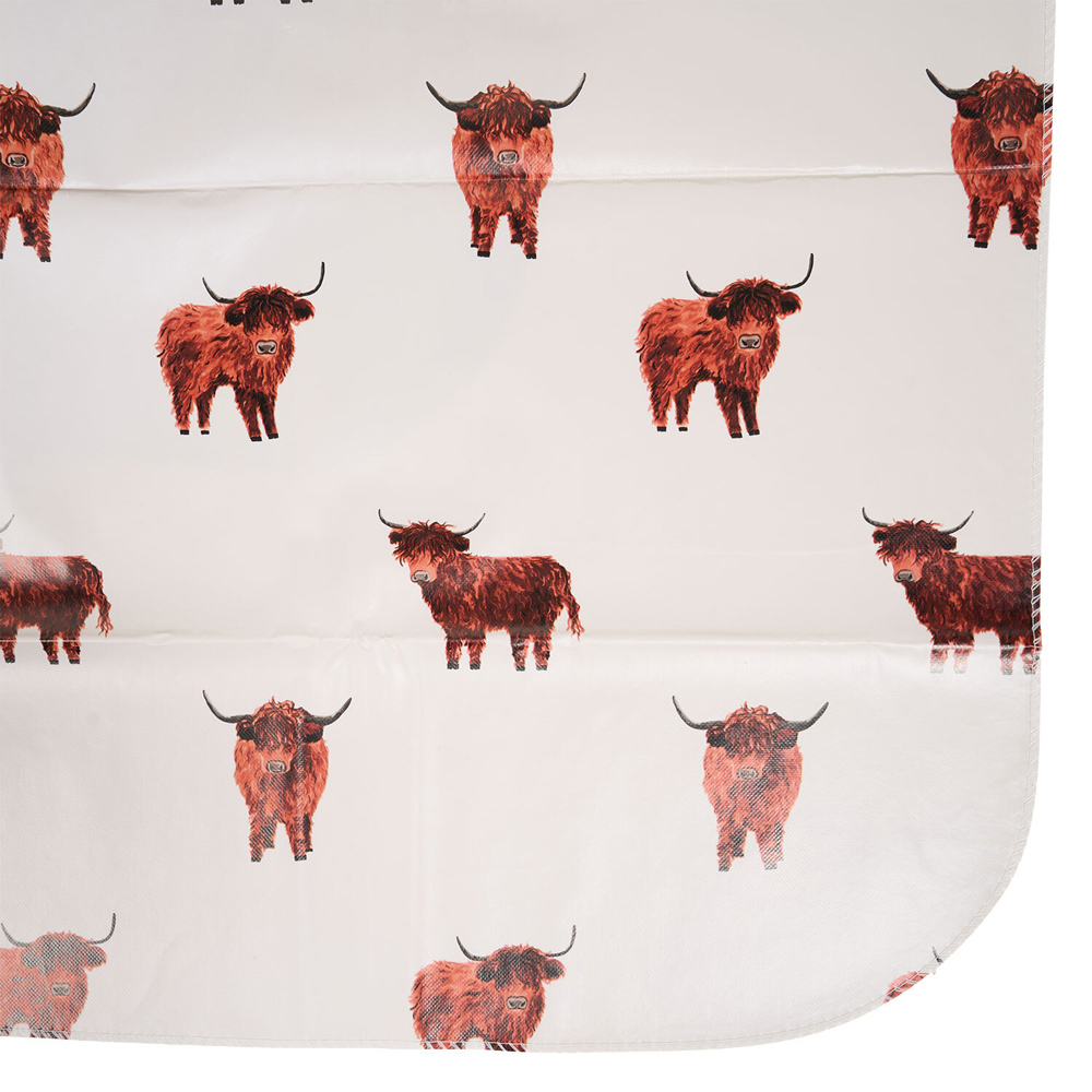 Highland Cow Wipe Clean Tablecloth Cream Image 3
