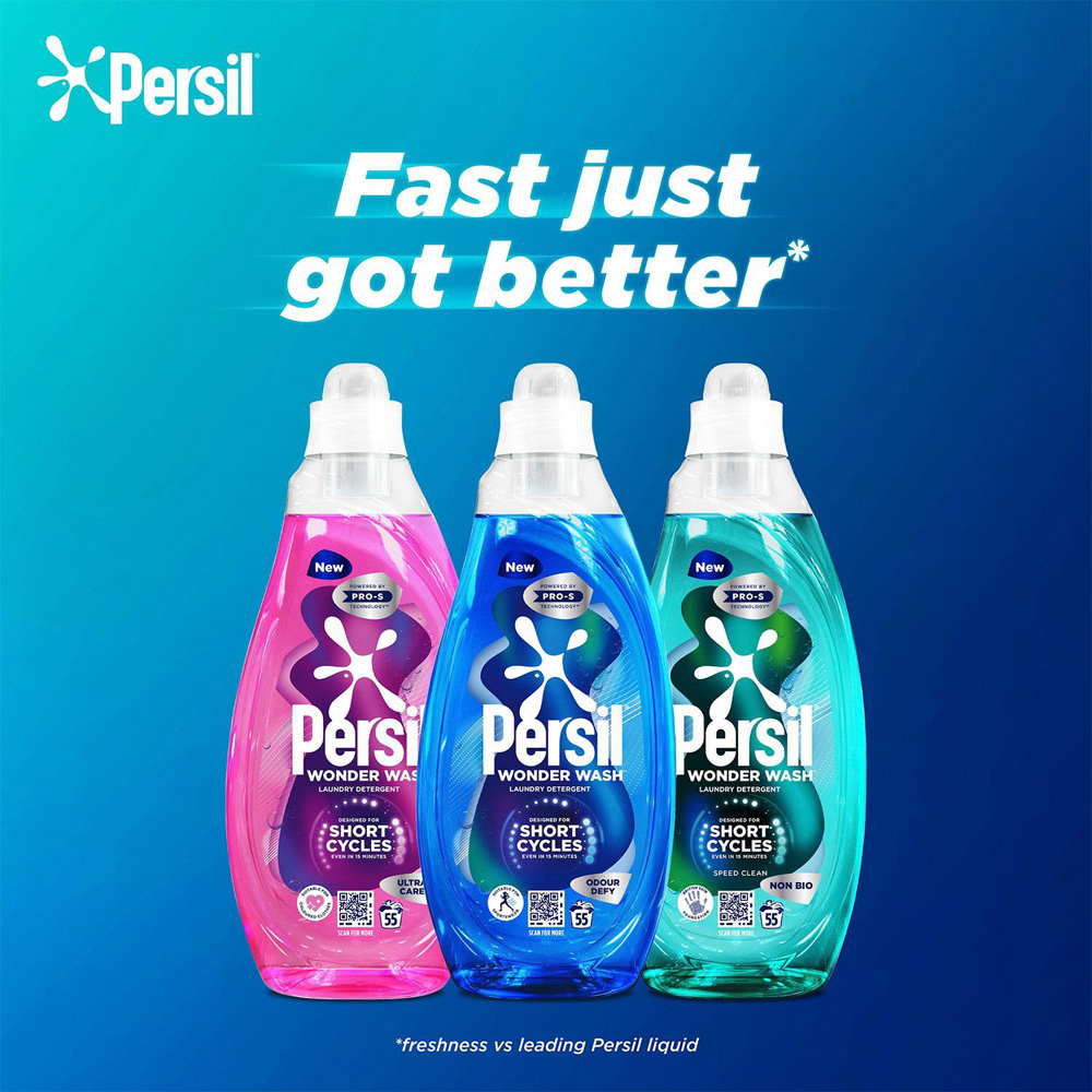 Persil Odour Defy Liquid Detergent 55 Washes 1.485L 5 Pack Image 8