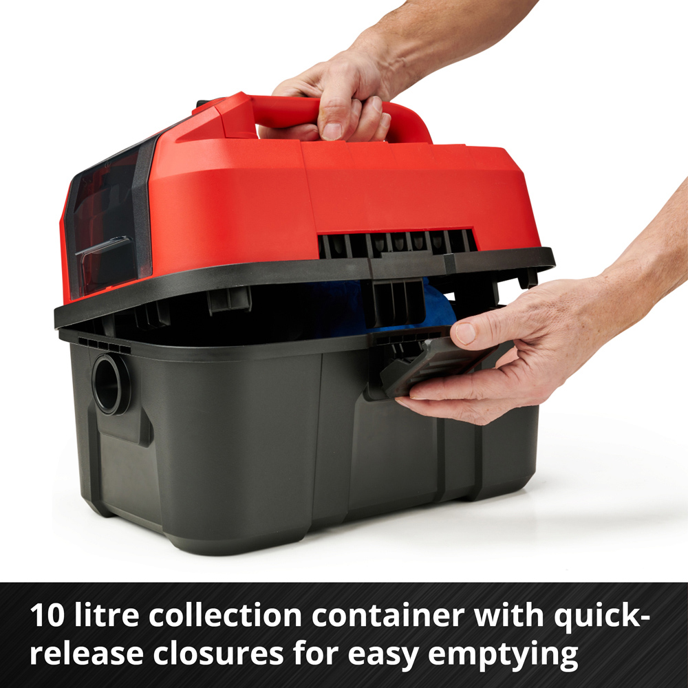 Einhell Power X-Change TE-VC 18/10 Li-Solo Cordless Wet and Dry Vacuum Cleaner Image 4