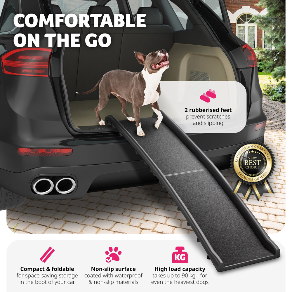 tectake Paw Step Black Dog Ramp 90kg Image 3