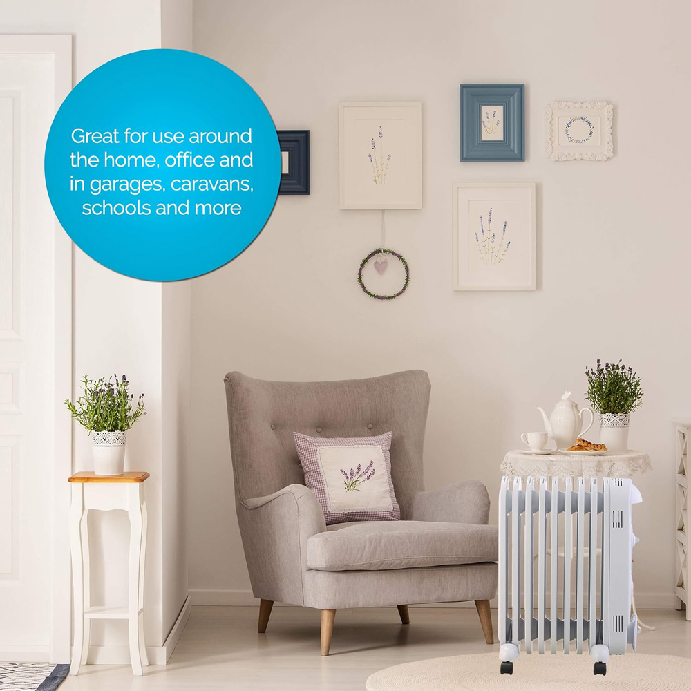 Mylek White Oil Filled Heater 2000W Image 4