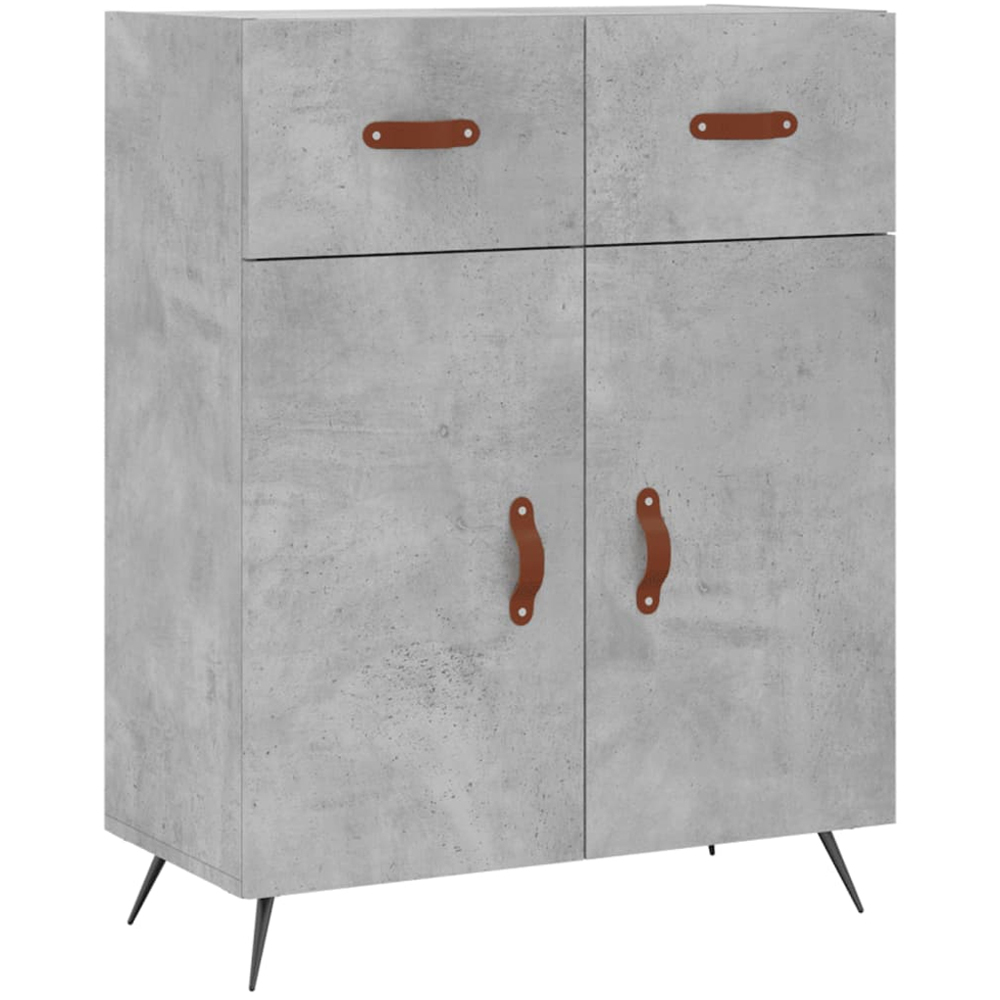vidaXL 4 Door 2 Drawer Concrete Grey Highboard Image 7