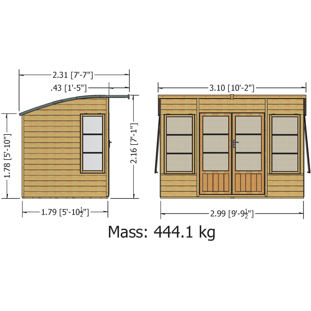 Shire Orchid 9.8 x 5.8ft Summerhouse Image 9