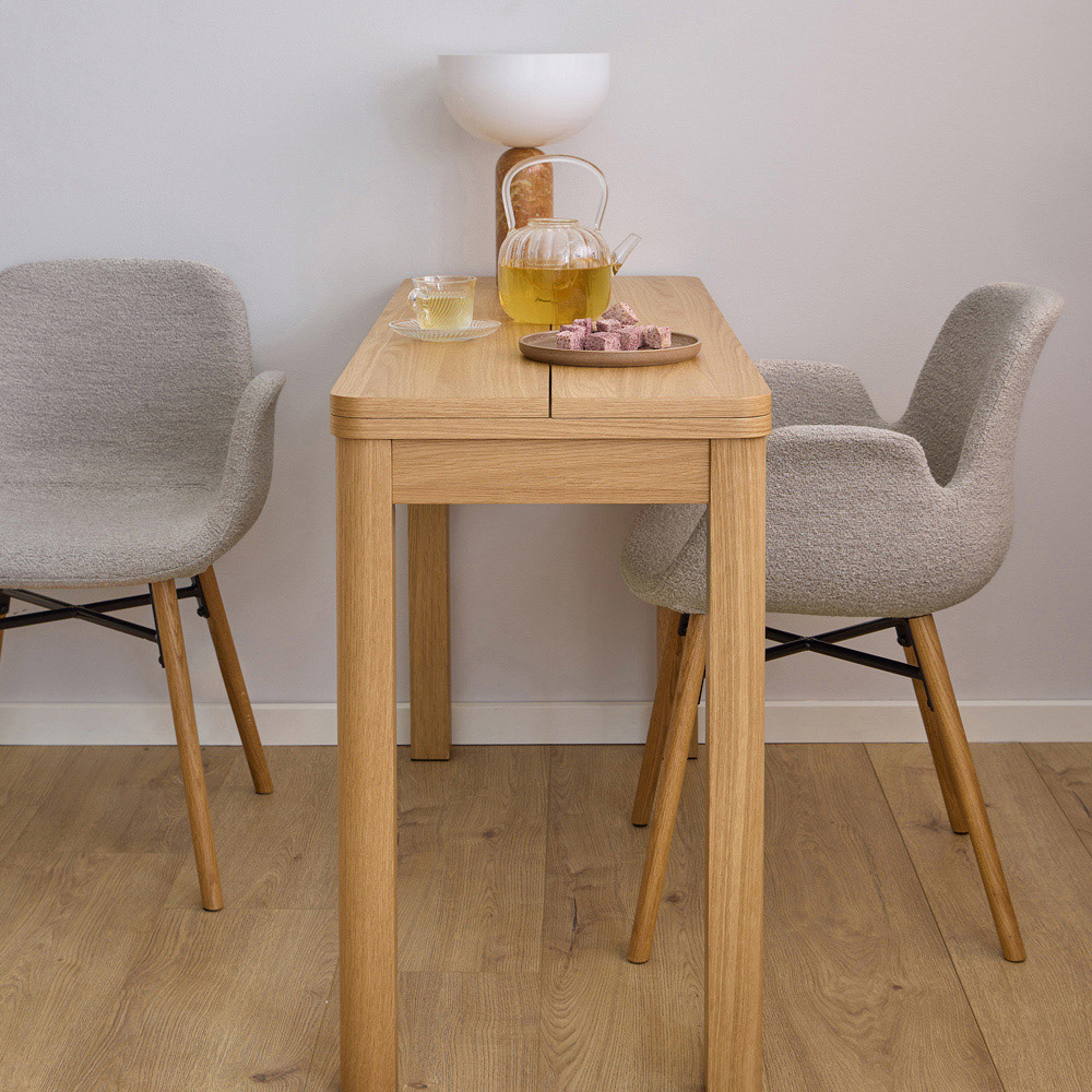 Florence Southampton 4 Seater Extendable Rectangular Dining Table Matt Oak Image 9