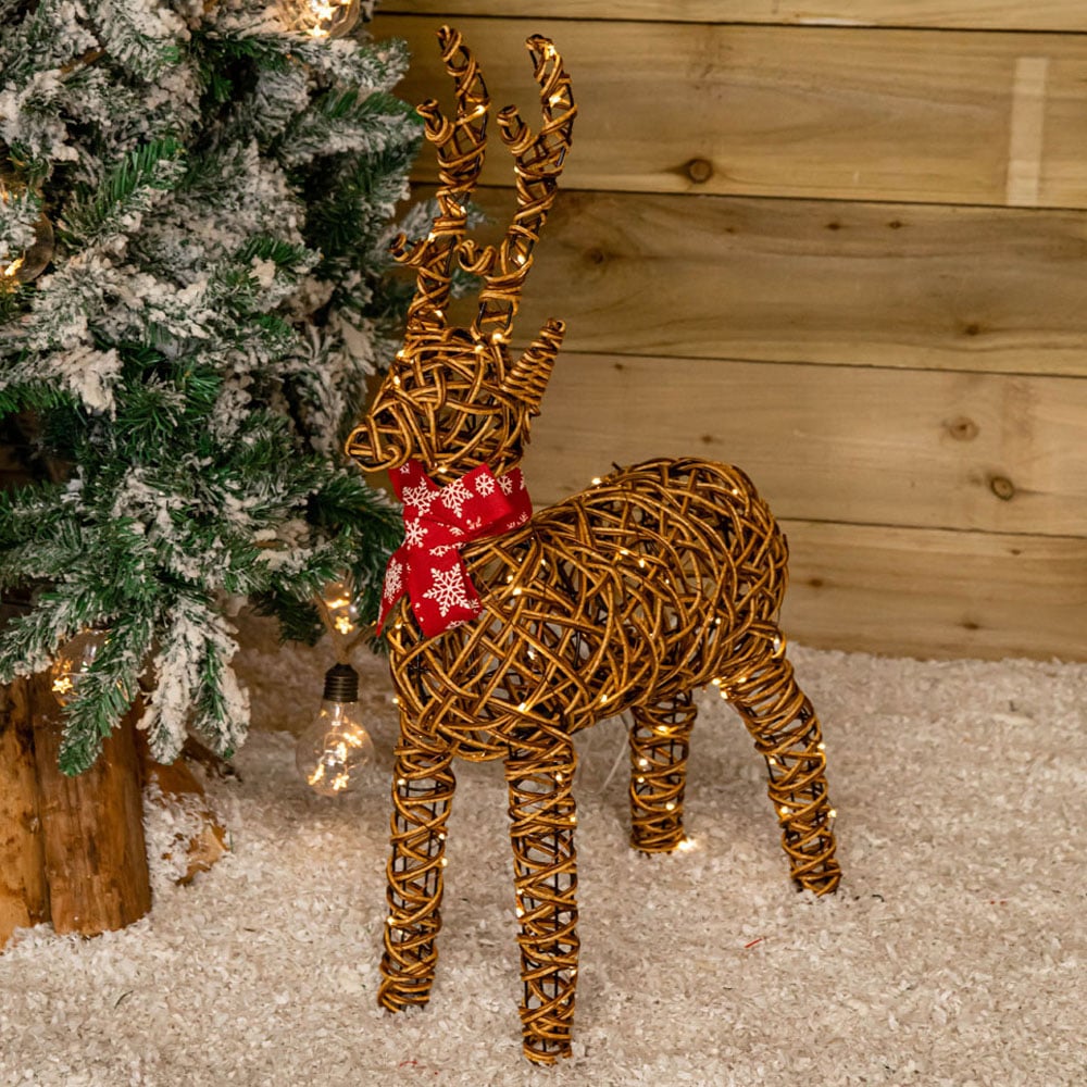 Samuel Alexander Light Up Brown Reindeer Christmas Decoration Image 6