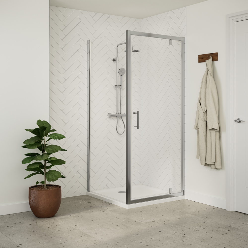 Bathstore Deluxe 45mm White Square Shower Tray with Waste 800 x 800mm Image 2