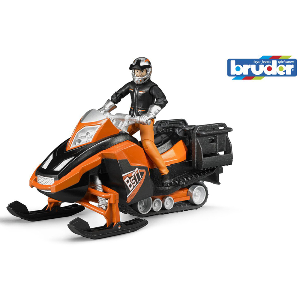 Bruder Kids Snowmobil with Driver and Accessories Playset Model Image 6