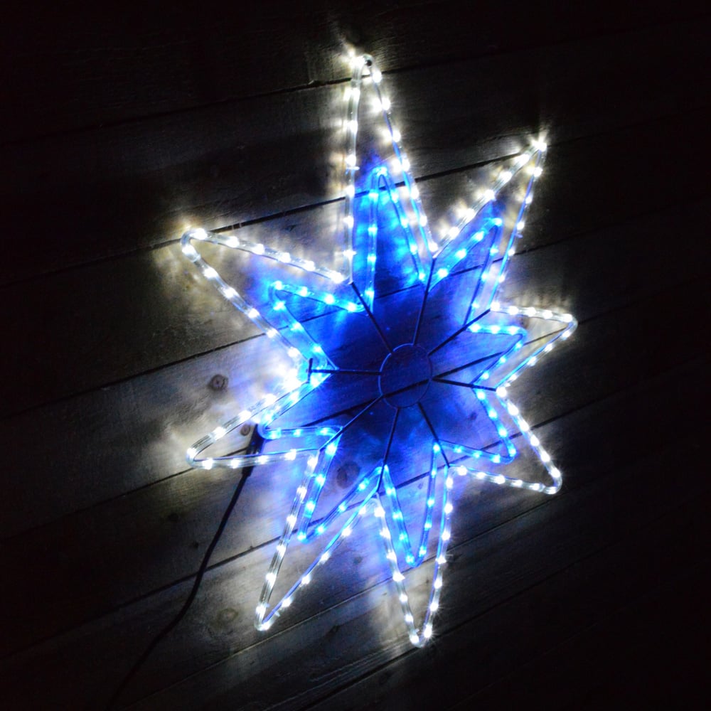 Samuel Alexander Star Silhouette Blue and White LED Rope Light 95cm Image 5