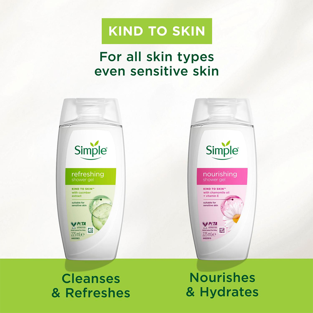 Simple Shower Gel Duo Collection Gift Set 2 Pack Image 4