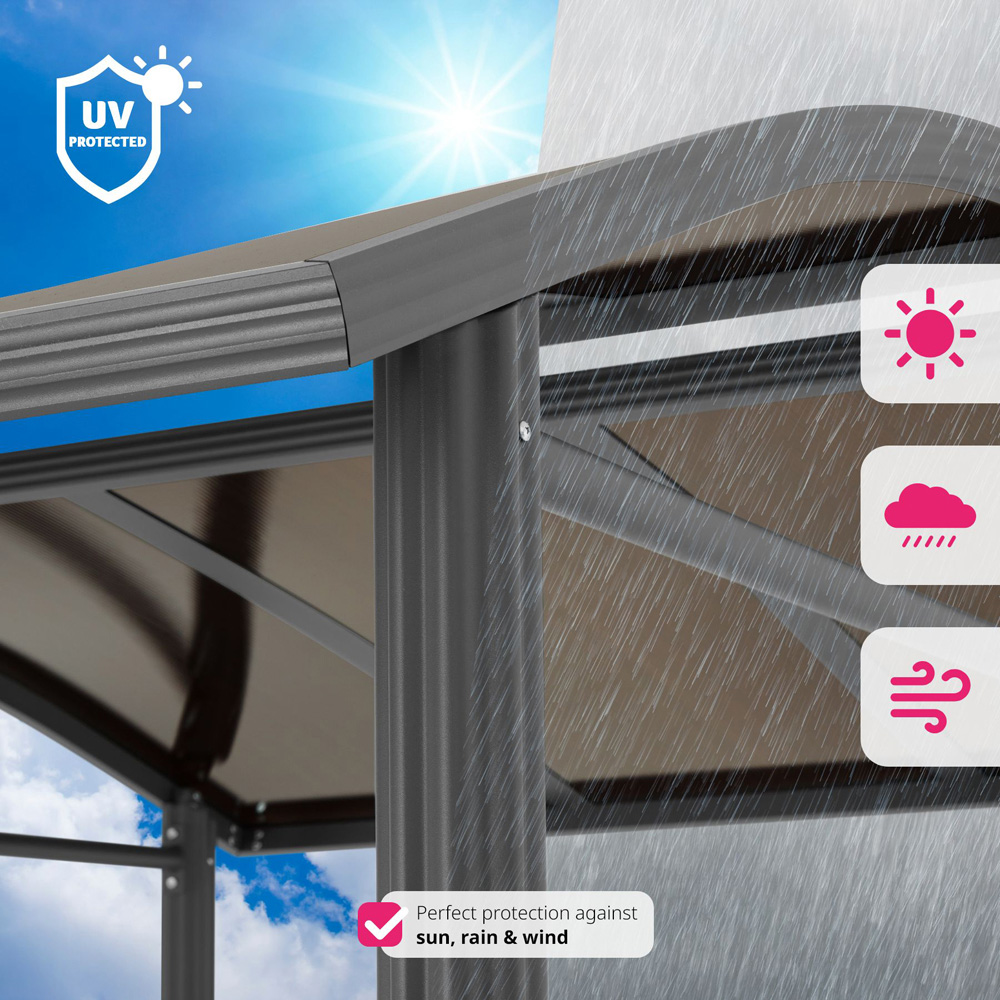 tectake Asado Grey BBQ Shelter 240 x 150 x 234cm Image 4