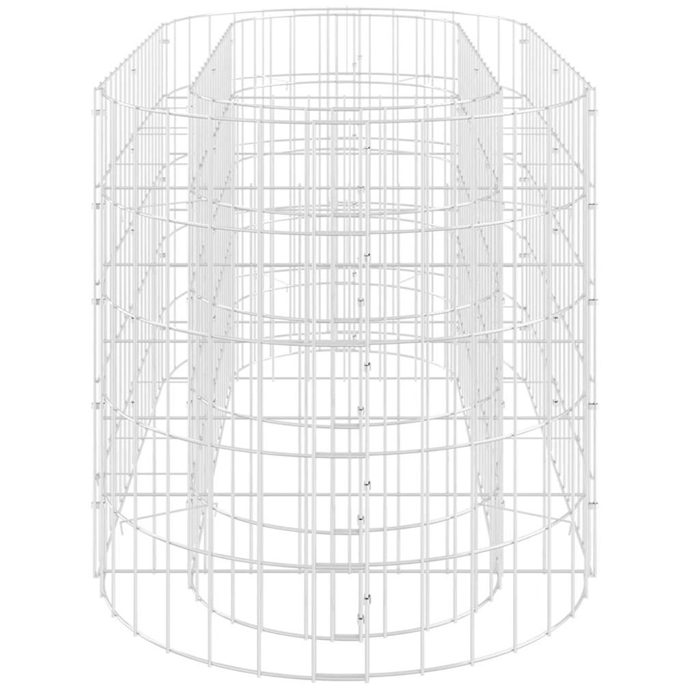vidaXL Silver Galvanised Iron Gabion Raised Bed 120 x 50 x 50cm Image 4