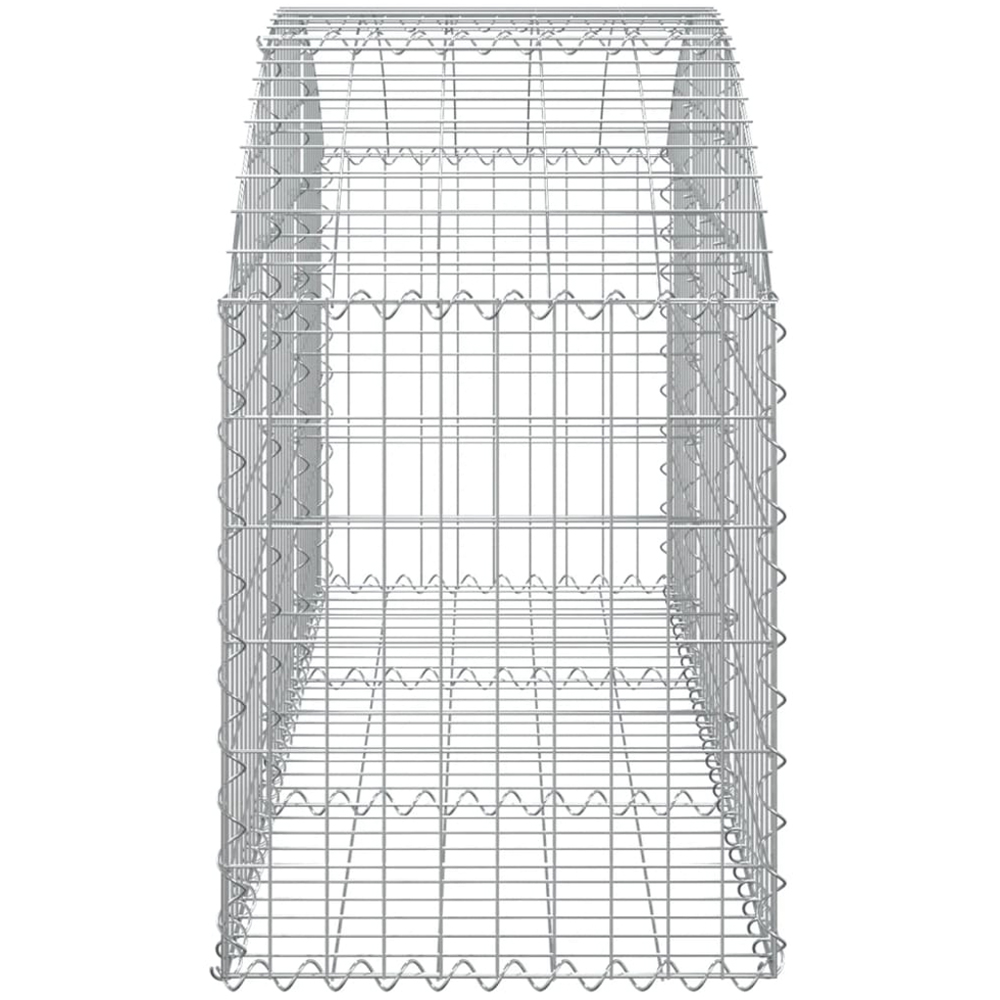 vidaXL Silver Galvanised Iron Arched Gabion Basket 150 x 50 x 60/80cm Image 3