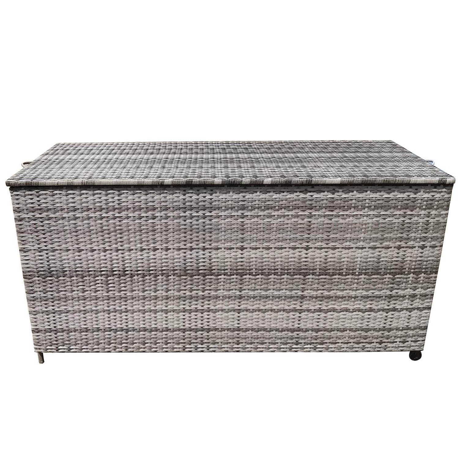 Malay Deluxe New Hampshire Grey Rattan Effect Cushion Storage Box Image 1