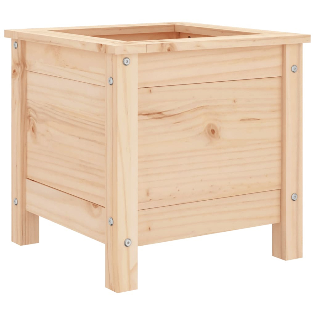vidaXL Brown Solid Pine Wood Garden Planter 39 x 40 x 40cm Image 1