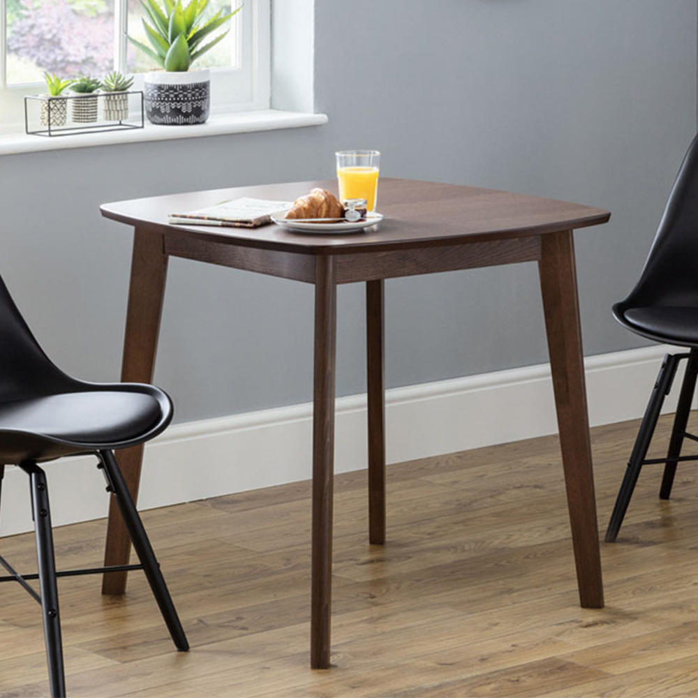 Julian Bowen Lennox 2 Seater Square Table Brown | Wilko