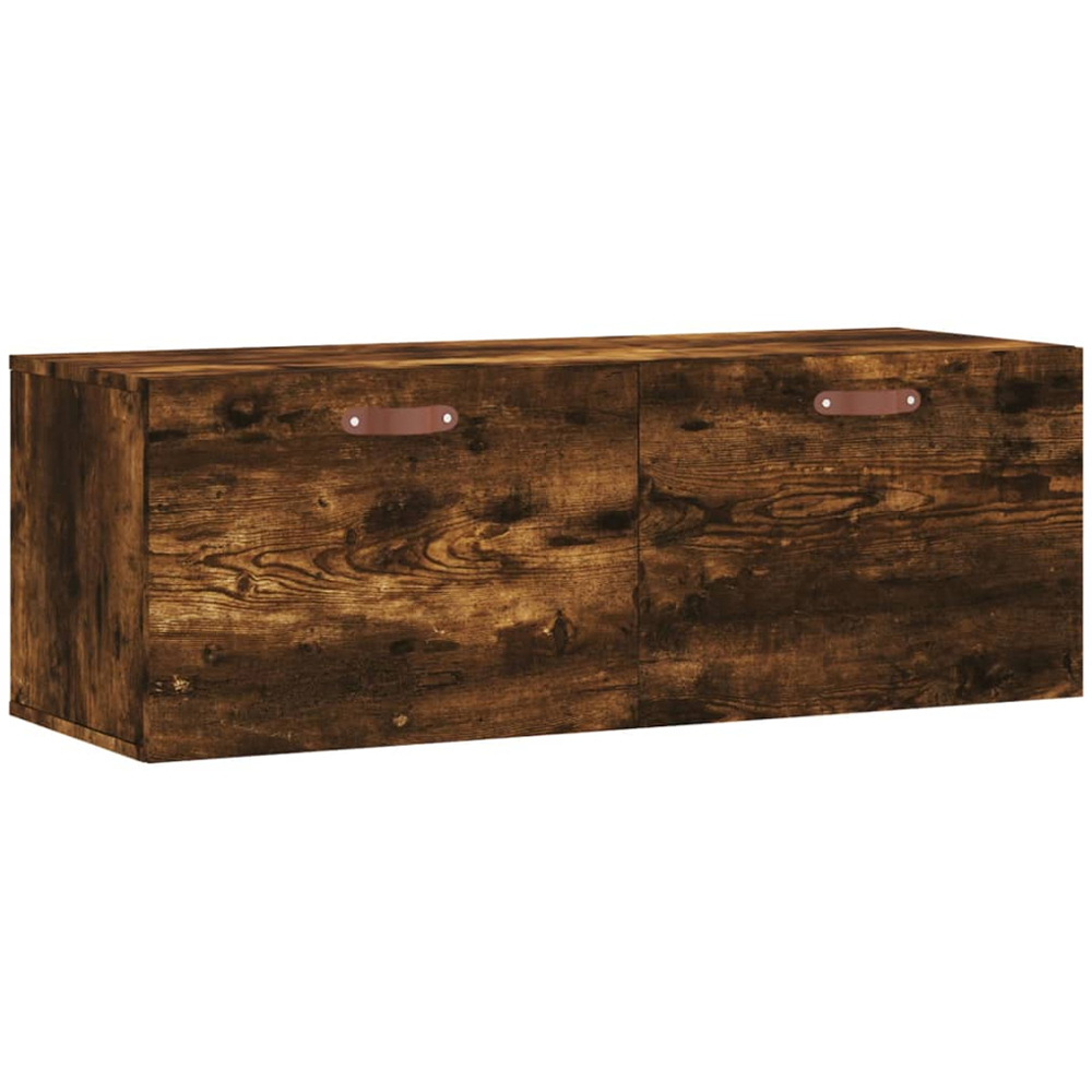 vidaXL 2 Door Smoked Oak Wall Cabinet Image 2