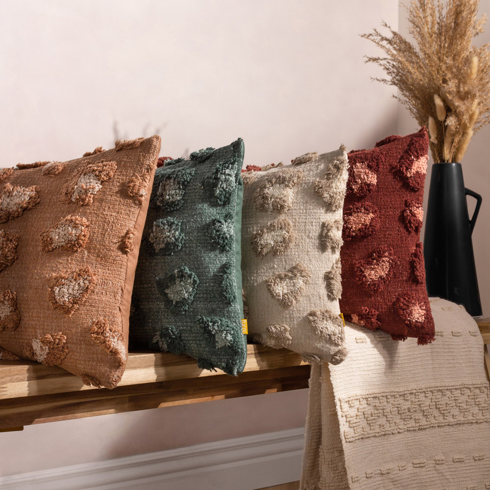 furn. Maeve Natural Tufted Cotton Cushion Image 6