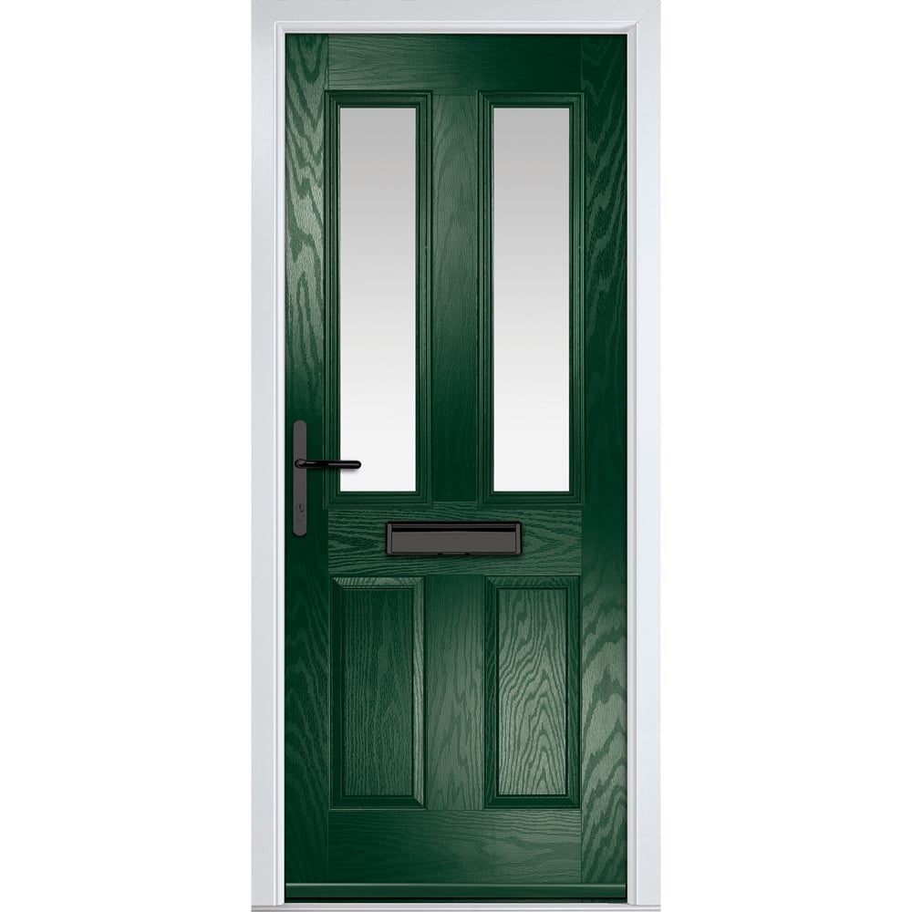 Crystal-Direct Carnoustie Green GRP Stipolytte Glass Right Hand Open Front Door 2090 x 920mm Image 1