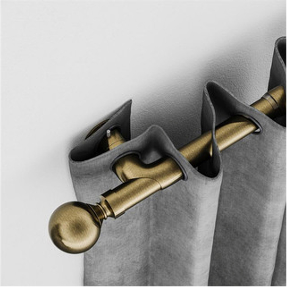 New Edge Blinds 28mm Antique Brass Room Darkening Curtain Pole Corner Bracket Image 2