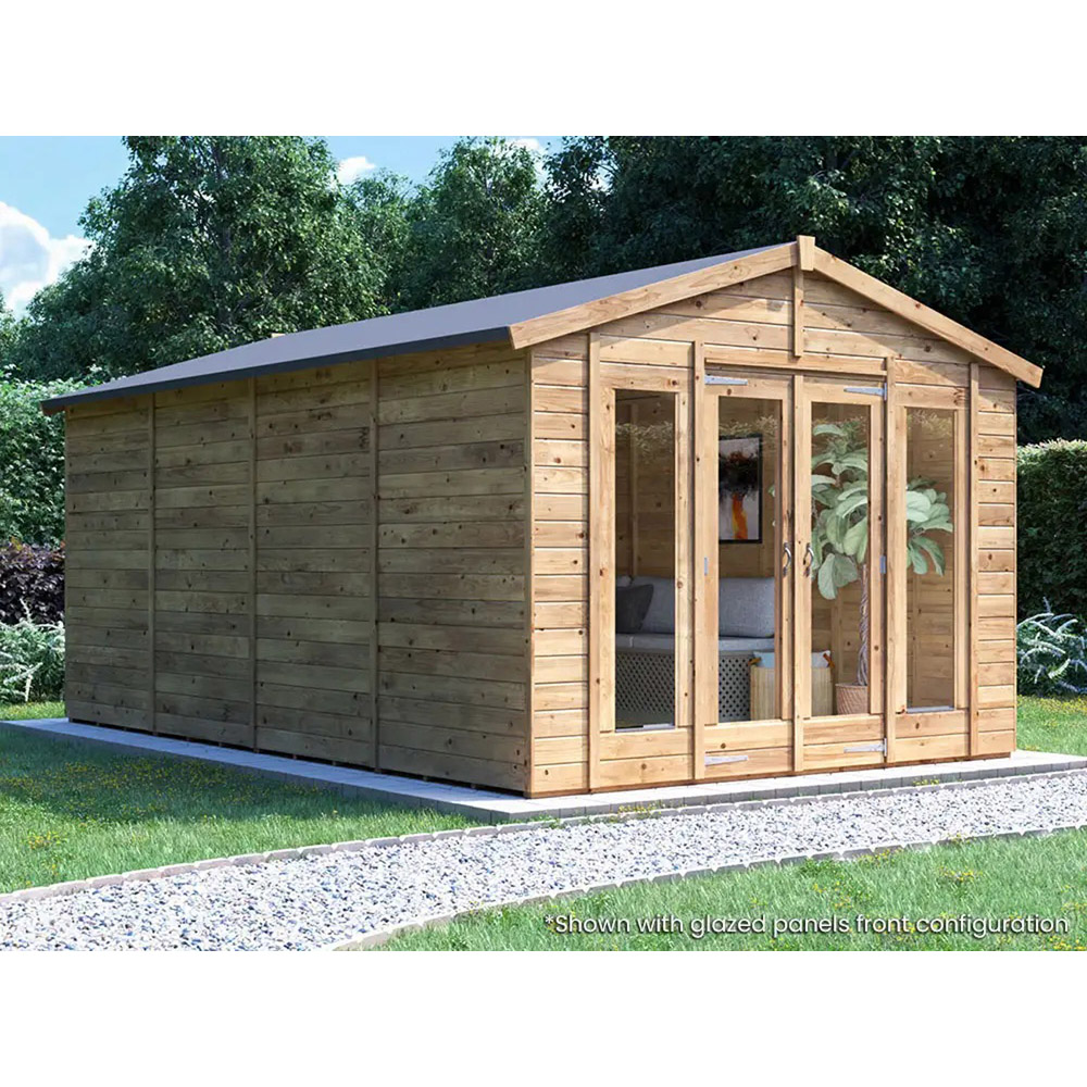 Dunster House RagePanda 10 x 16ft Brown Superfelt Apex Summerhouse Image 2