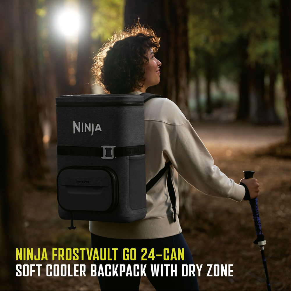 Ninja FrostVault Go 24 Can Charcoal Grey Cooler Backpack 17L Image 2